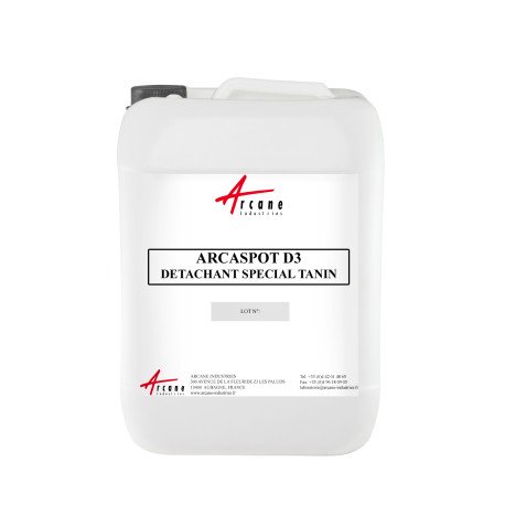 Détachant textile tache tanin ARCASPOT D3 20L