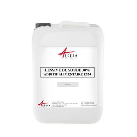 Lessive de Soude 30% Grade Alimentaire E524 - CAS 1310-73-2 Bidon 27kg