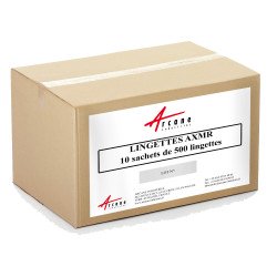 Carton 10 sachets 50 lingettes AXMR 32x40cm pliage en 4